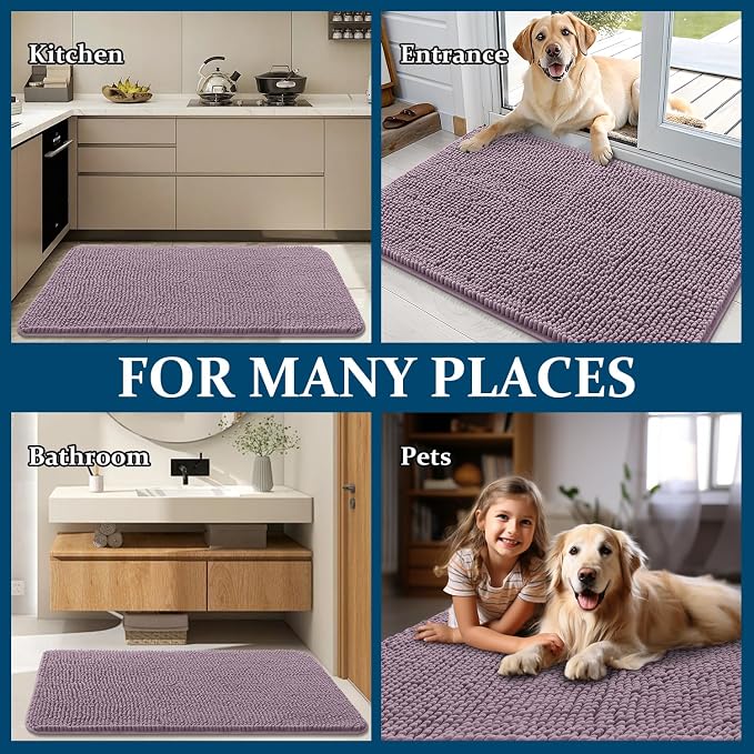 OLANLY Dog Door Mat for Muddy Paws 30x20, Absorbs Moisture and Dirt, Absorbent - Image 8