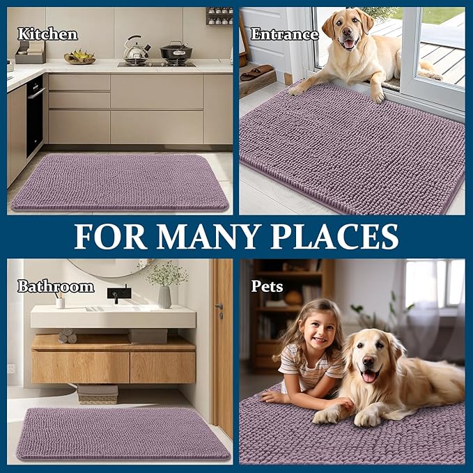 OLANLY Dog Door Mat for Muddy Paws 36x24, Absorbs Moisture and Dirt, Absorbent - Image 8