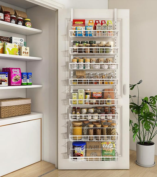 Mefirt Over The Door Pantry Organizer, Wall Mount Spice Rack, Pantry Hanging by Mefirt