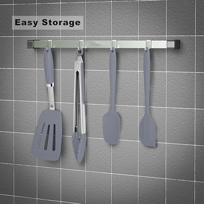Silicone Spatulas Set Turners Tongs Cooking Utensils Set High Heat Resistant - Image 4