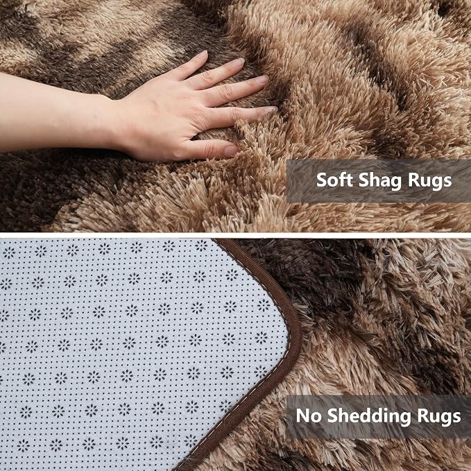 Shag Runner Rug for Bedroom Living Room 2x6 Upgrade Non-Slip Fluffy Soft - Image 7