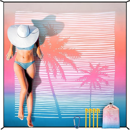 HIHOHO Beach Blanket Waterproof Sandproof Extra Large Beach Mat 79" X by HIHOHO