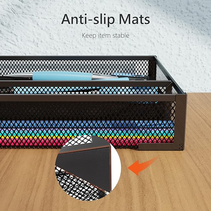 Desk Drawer Organizer, Office Desk Organizer Tray - Image 5