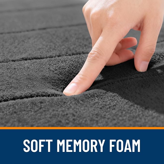 OLANLY Memory Foam Bath Mat 24x16, Super Soft Absorbent Bathroom Rugs, Quick Dry - Image 5