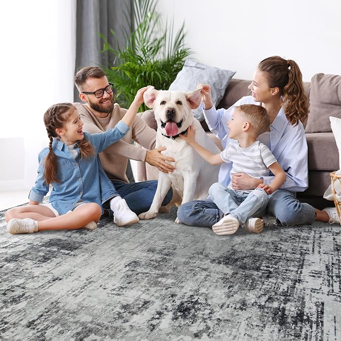 10x14 Area Rugs Large Living Room Rug Washable: Modern Abstract Rug Indoor - Image 7