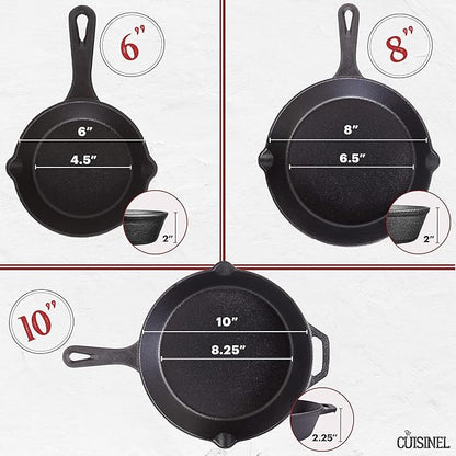 Cuisinel Cast Iron Skillet Set - Image 4