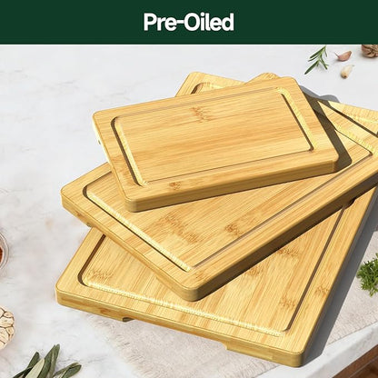 3-Piece Set Bamboo Cutting Board - Image 6