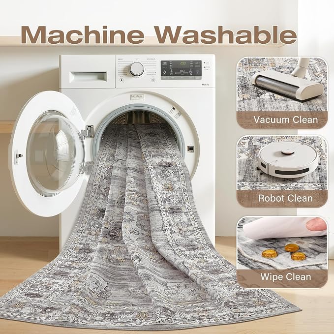 Washable 10x12 Area Rug for Living Room - Image 2