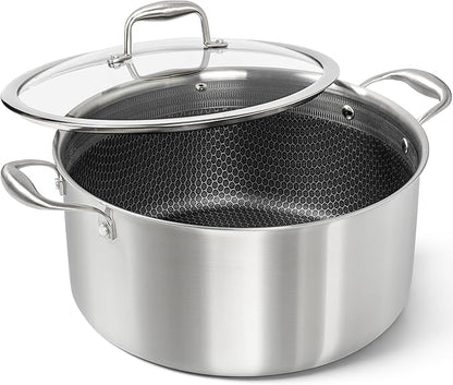 MICHELANGELO Tri-ply Stainless Steel Stock Pot, Heavy Duty Stockpot by Michelangelo