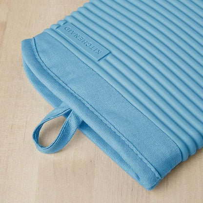 KITCHENAID Ribbed Soft Silicone Oven Mitt 2-Pack Set - Image 2