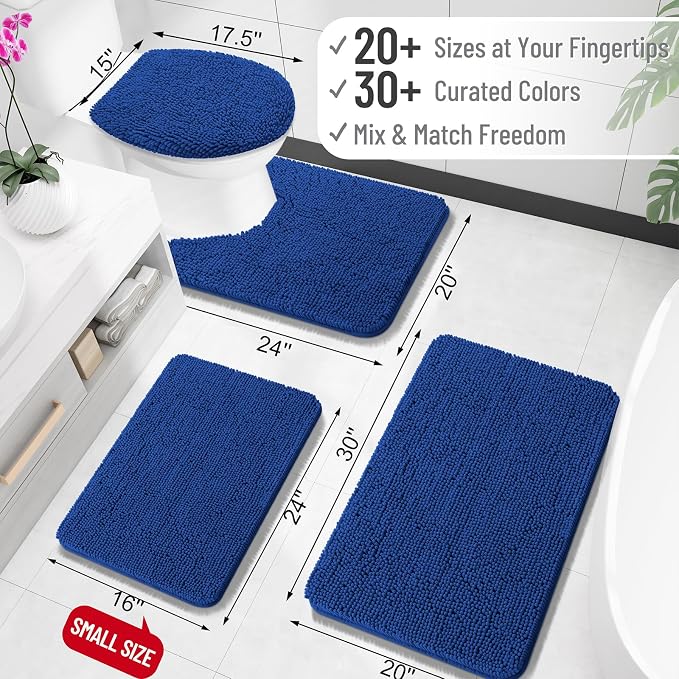 OLANLY Large Bathroom Rugs 44x32, Extra Soft Absorbent Chenille Bath Rugs - Image 2