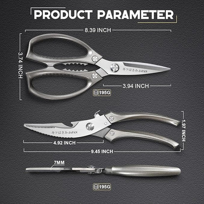Huusk Kitchen Scissors Set, Poultry Shears Heavy Duty - Image 6