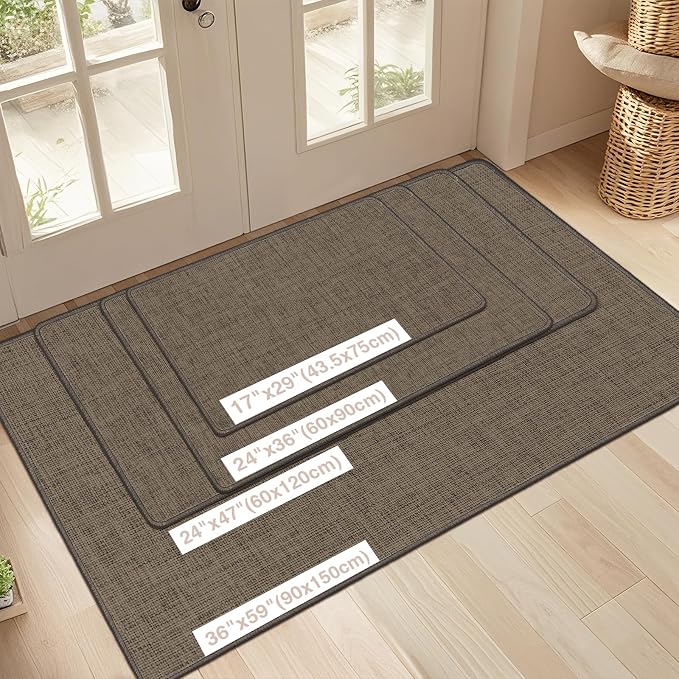 LEKEEPGO Ultra Thin Indoor Door Mat 17"x29", Low-Profile Door Mat Indoor - Image 2