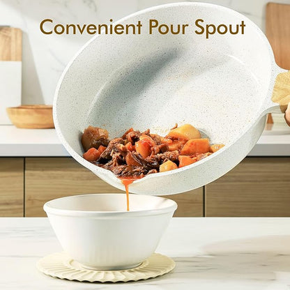 SENSARTE Nonstick Ceramic Cookware Set, 13-Piece Non-toxic Pots and Pans Set - Image 8