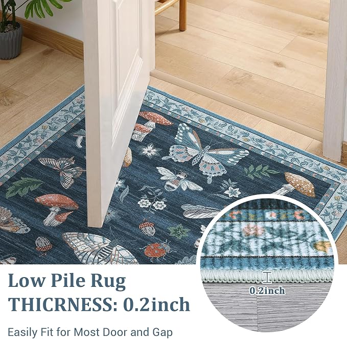 ROYHOME Mushroom Insect Rug 2x6 Runners - Image 7