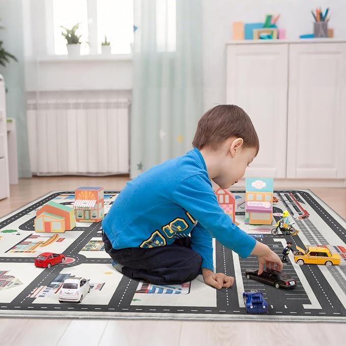 4x6ft Kids City Road Car Play Rug - Image 5