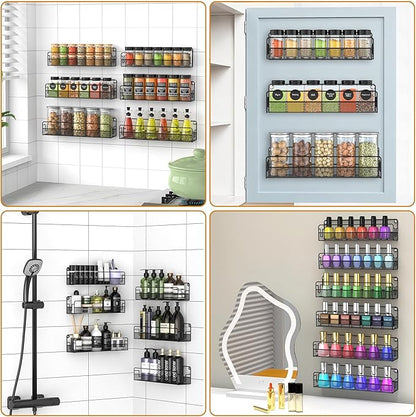 Wall Mounted Spice Rack Organizer, Pantry Door Organizer & Hanging Storage - Image 7