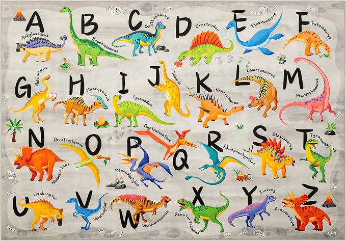 3x5 ABC Classroom Rug for Kids Playroom, Alphabet Rug - Image 3