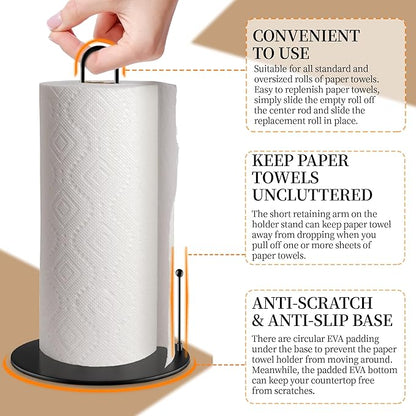 30Pack Paper Towel Holder, Bulk Black Paper Towel Holder Stand Countertop - Image 3