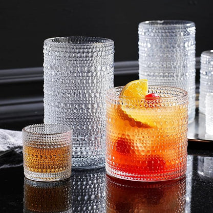 Glavers 2 Gallon Beverage Dispenser Clear Glass Hobnail Beaded Jug, Tight Lid - Image 3