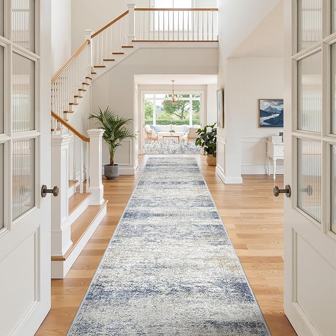 3x18 Washable Runner Rug for Hallway, Non-Slip Long Hallway Runner for Entryway by Restydon