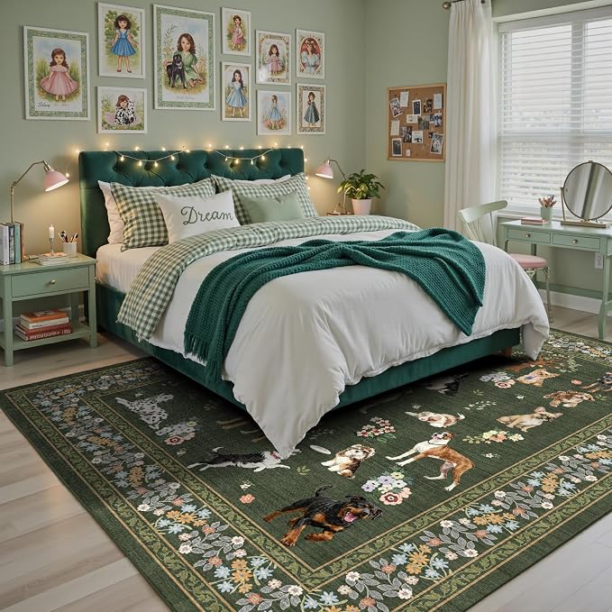 Washable Area Rug 8x10, Large Soft Dog Rugs - Image 5