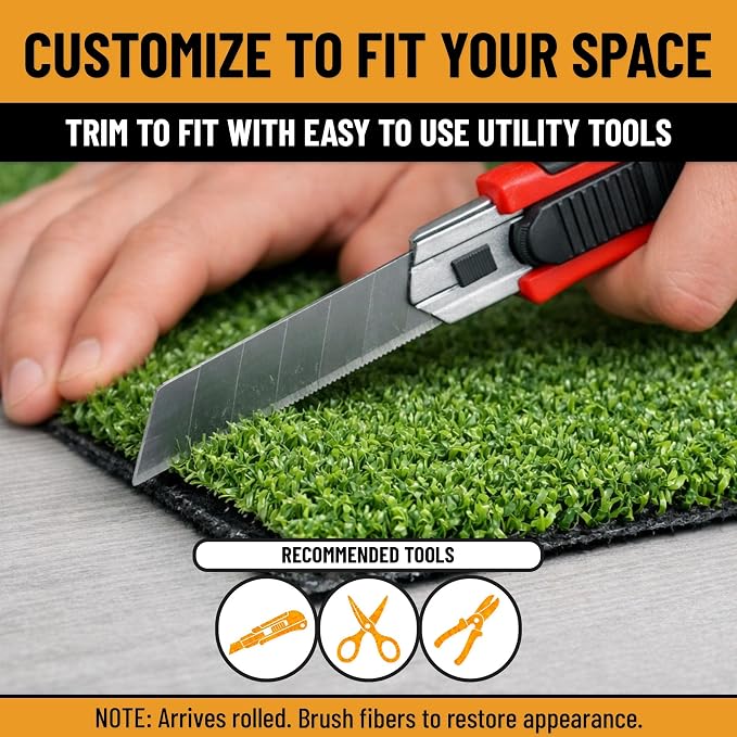 Ottomanson Artificial Turf for Backyard, Training & Outdoor Use 78" x 26' - Image 8