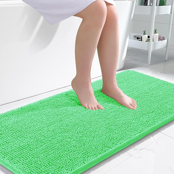 OLANLY Large Bathroom Rugs 50x30, Extra Soft Absorbent Chenille Bath Rugs by OLANLY