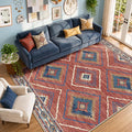 BESTSWEETIE Area Rug 8x10 Machine Washable Non-Slip Low Pile Tribal Western Rug by BESTSWEETIE