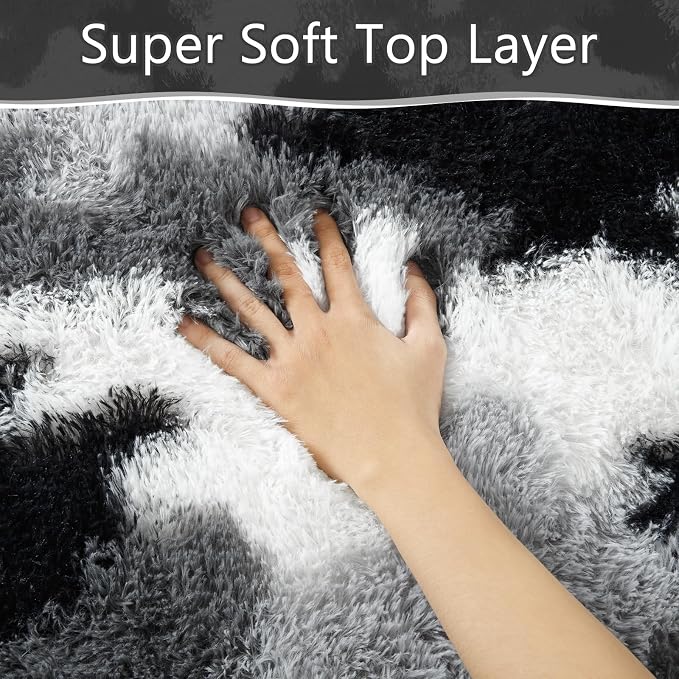 AROGAN Soft Fuzzy Kids Rugs for Girls Room Playroom 4x6 Feet, Fluffy Cute - Image 5