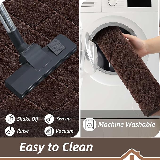 BEQHAUSE Dirt Trapper Door Mat 24" x 36", Doormat Non-Slip Entryway Rugs - Image 6