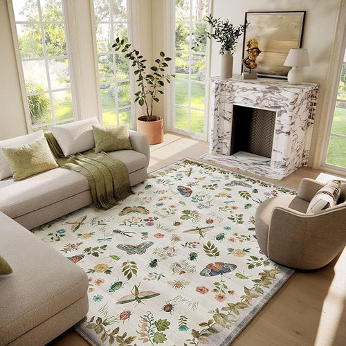 6x9 Area Rugs for Living Room: Washable Bedroom Rug Vintage Rugs Indoor Stain by palohom
