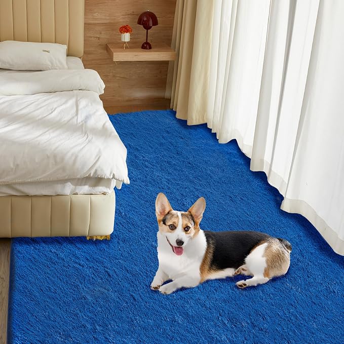 Ultra Soft Rug for Living Room, 3X5 Fluffy Shag Area Rug for Bedroom, Modern - Image 2
