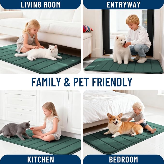 OLANLY Memory Foam Long Bathroom Rugs Runner 47x17, Super Soft Absorbent Bath - Image 9