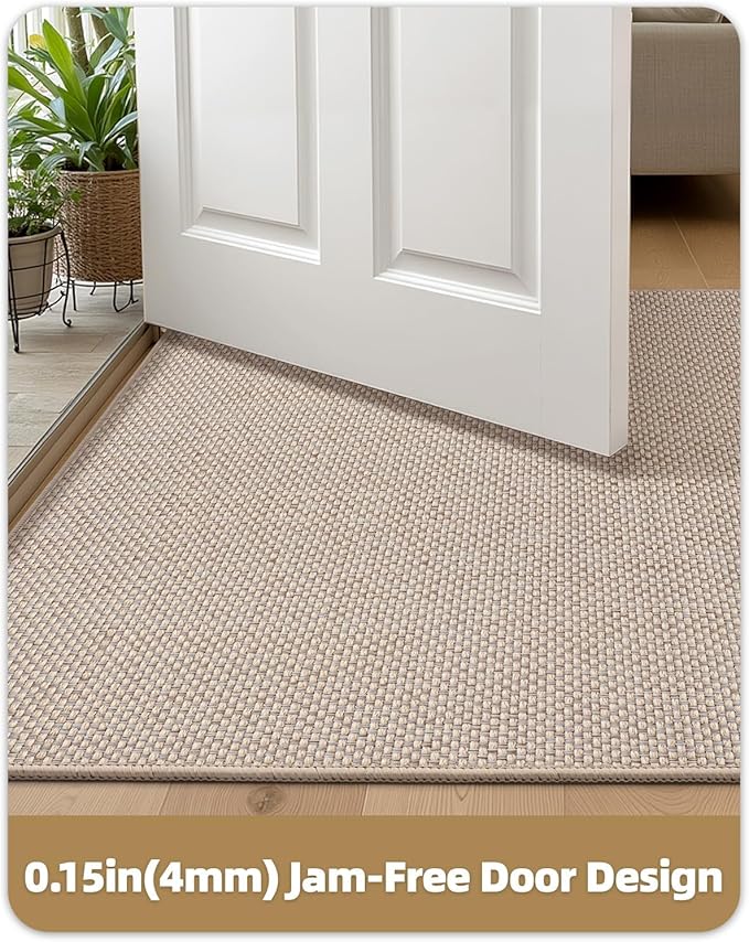 Color&Geometry Front Door Mat Indoor 26"x47", Ultra Non Slip Rubber Backed Dirt - Image 3
