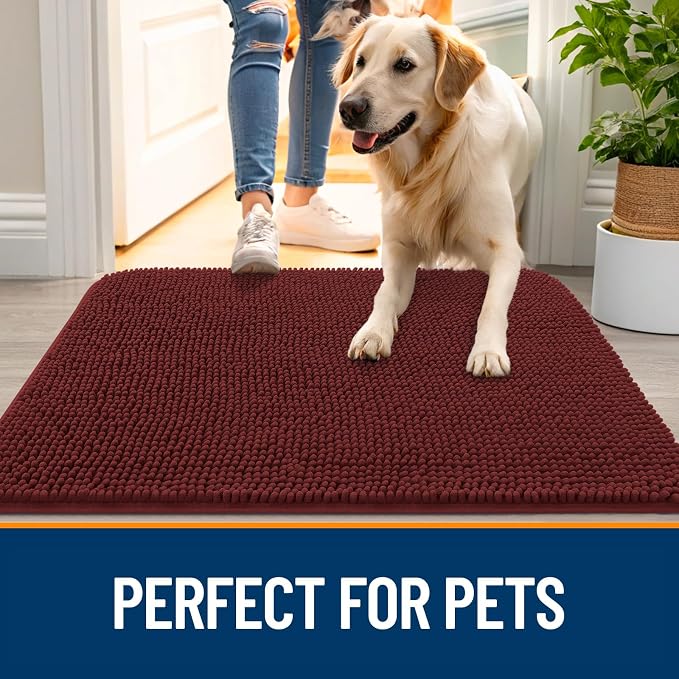 OLANLY Dog Door Mat for Muddy Paws 30x17, Absorbs Moisture and Dirt, Absorbent - Image 6