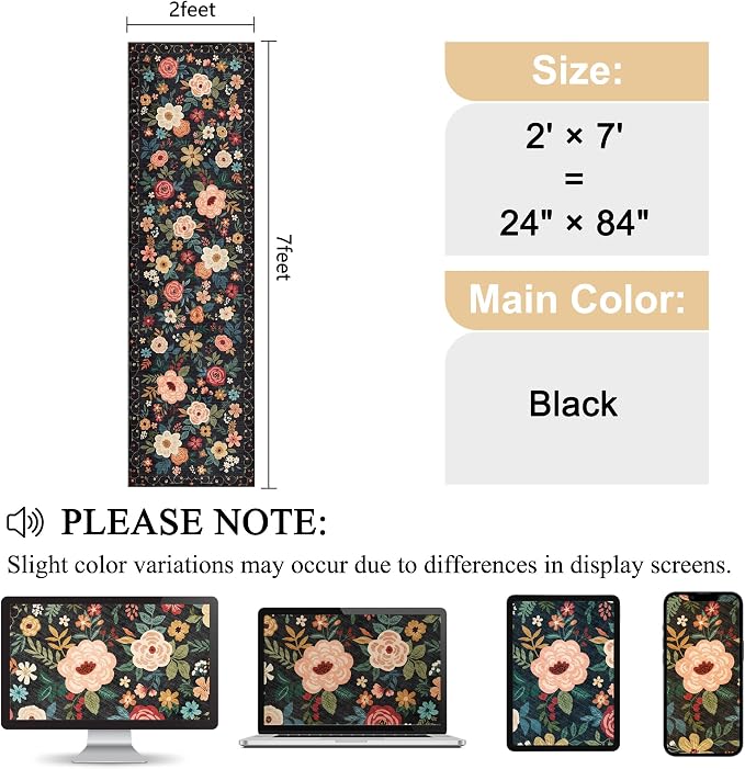 DUKINO Runner Rug, 2x7 Boho Kitchen Rug - Image 2