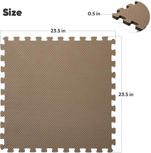 24 Pack Home Gym Mat, Puzzle Exercise Mat, EVA Interlocking Foam Floor Tiles - Image 2