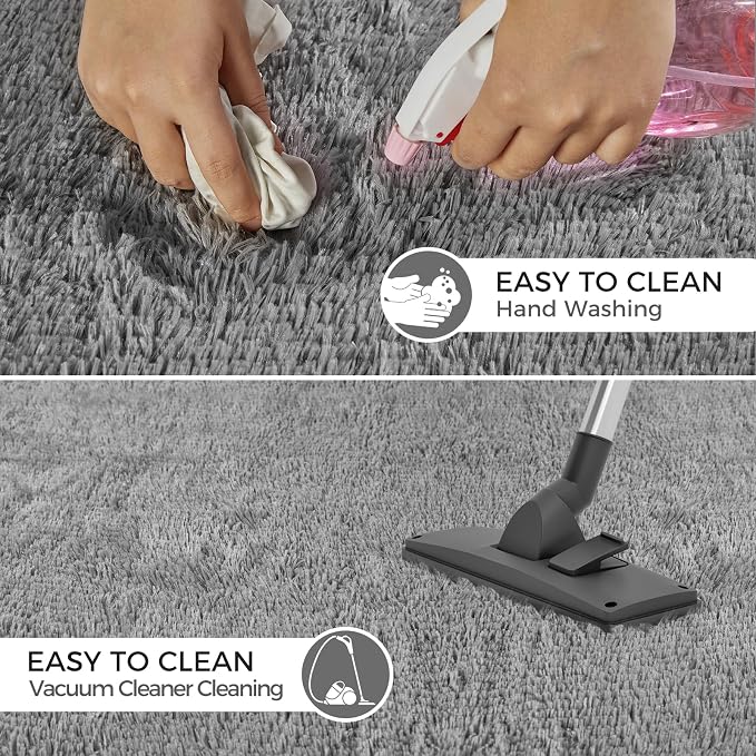 Ultra Soft Rug for Living Room, 6X9 Fluffy Shag Area Rug for Bedroom, Modern - Image 6
