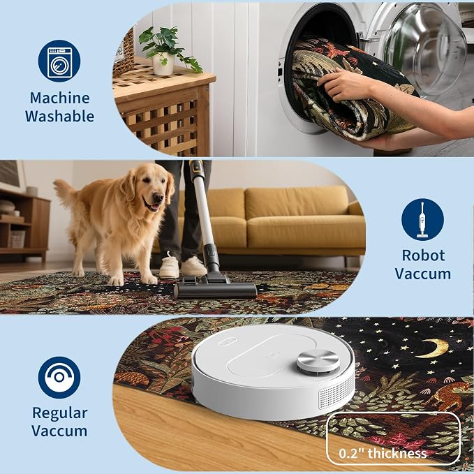 GarveeHome Round Area Rugs 5ft for Bedroom - Image 6