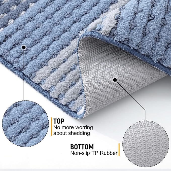 Kitinjoy Indoor Outdoor Door Mat, 71x47 Non-Slip Absorbent Dirt Trapper - Image 3