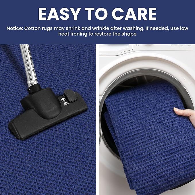 IOHOUZE Washable Area Rug 3x5 Non Slip Woven Rugs - Image 4