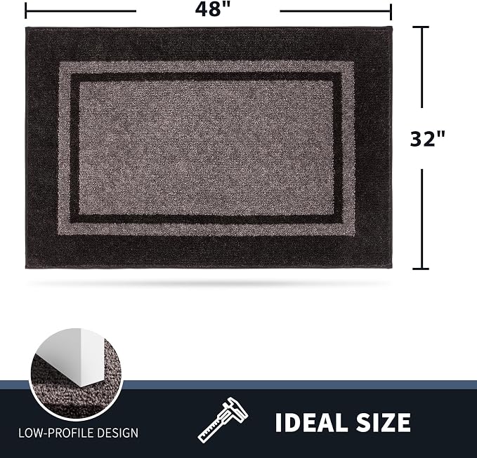 PURRUGS Dirt Trapping Door Mat 32" x 48", Non-Slip Machine Washable Entryway Rug - Image 2