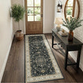 RELEANY Area Rugs Runner 2'x5' Washable Non-Slip, Floral Vintage Distress by RELEANY