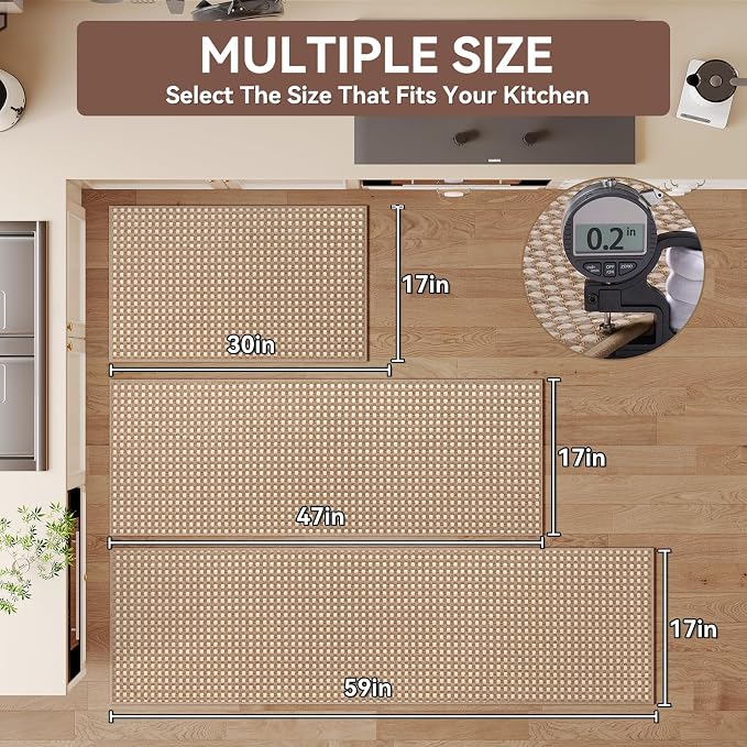 YDKGL Kitchen Runner Rugs Non Slip Washable, Super Absorbent Soft Chenille - Image 2