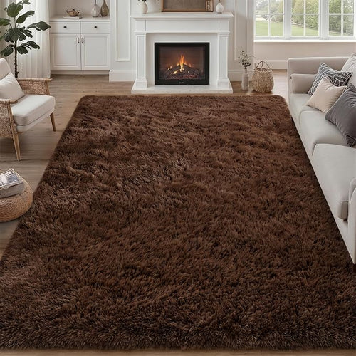 8x10 Area Rugs for Living Room Bedroom: Ultra Soft Fluffy Shag Rug Upgrade by Luxturiy