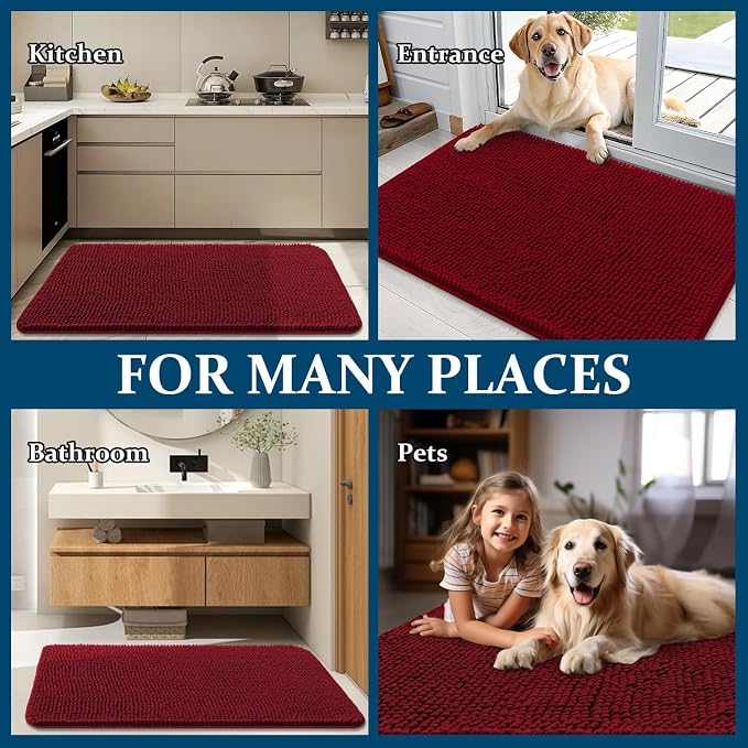 OLANLY Dog Door Mat for Muddy Paws 44x32, Absorbs Moisture and Dirt, Absorbent - Image 8