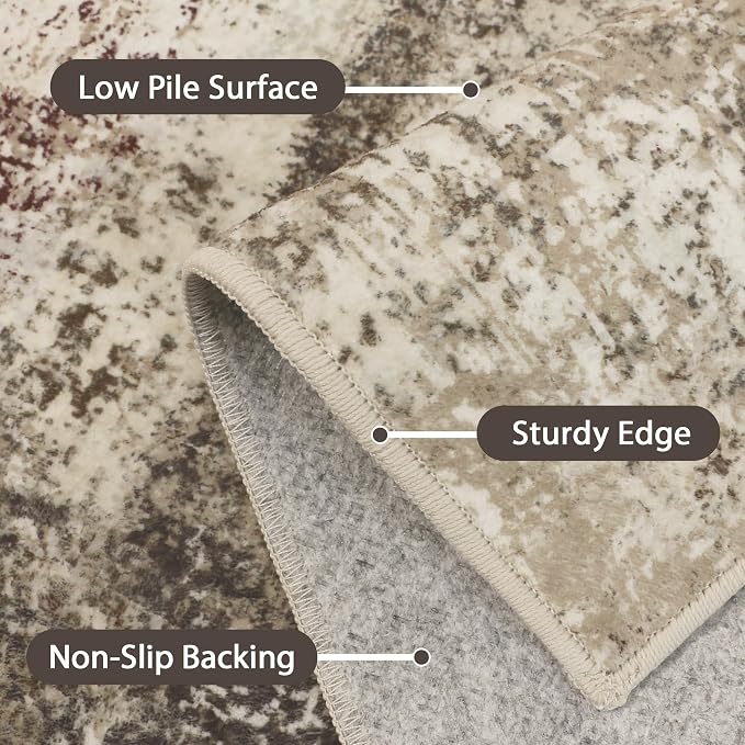 BEIMO Area Rugs 6x9 for Living Room Bedroom, Modern Abstract Machine Washable - Image 8