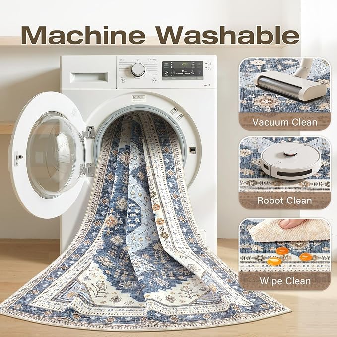10x14 Washable Area Rug, Large Rugs - Image 4