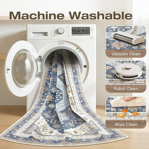 6x9 Washable Area Rug, Large Rugs - Image 2